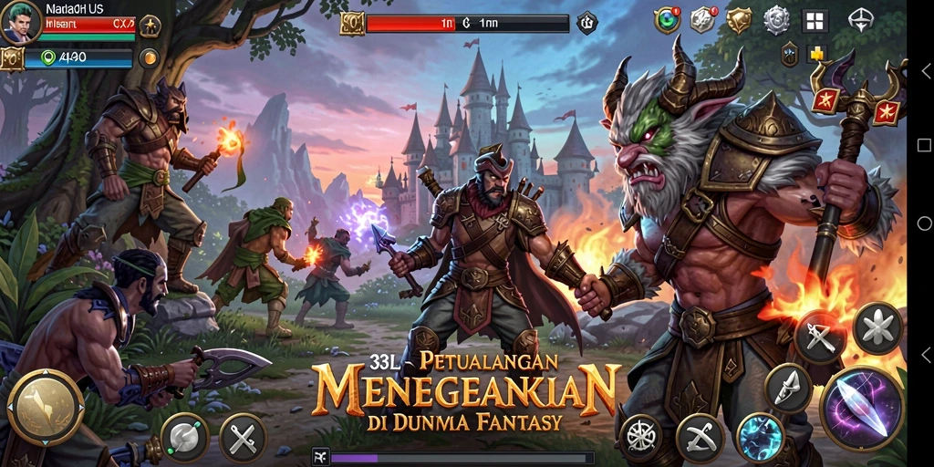 Tampilan gameplay seru dalam dunia petualangan yang menegangkan.
