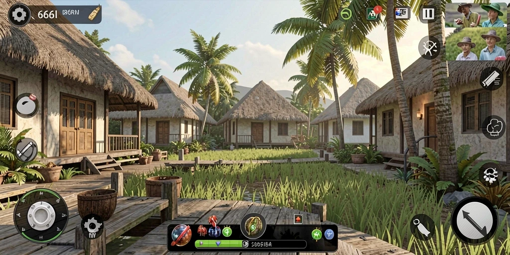 Screenshot gameplay 666I yang menampilkan suasana permainan santai.