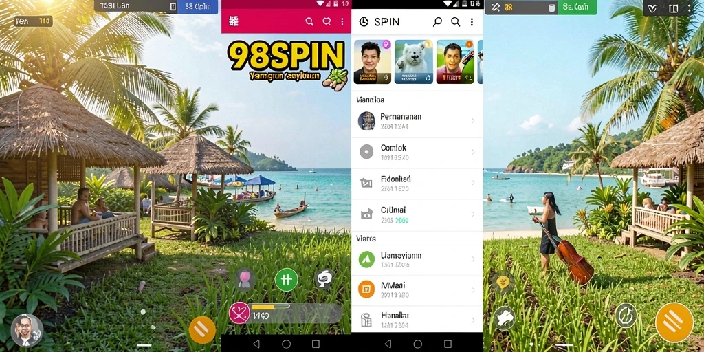 Tampilan gameplay 98SPIN yang mengasyikkan dan penuh warna.