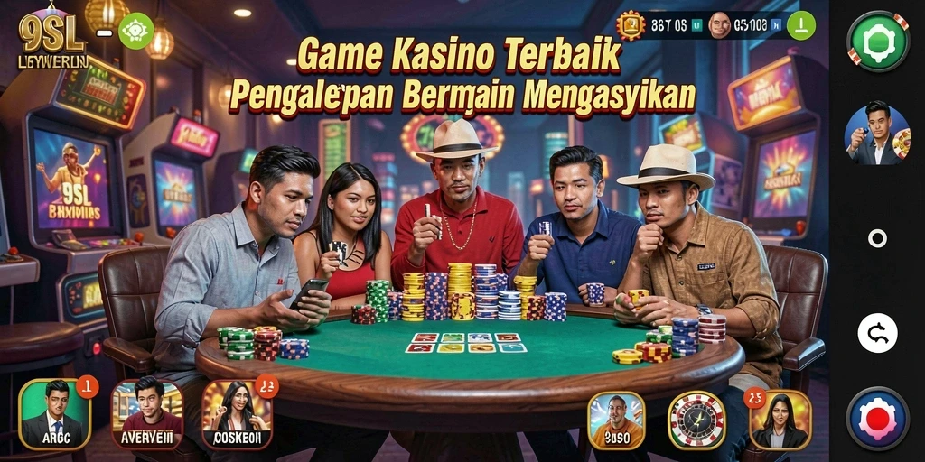 Tampilan gameplay menarik di 9SL menunjukkan suasana kasino yang mendebarkan.