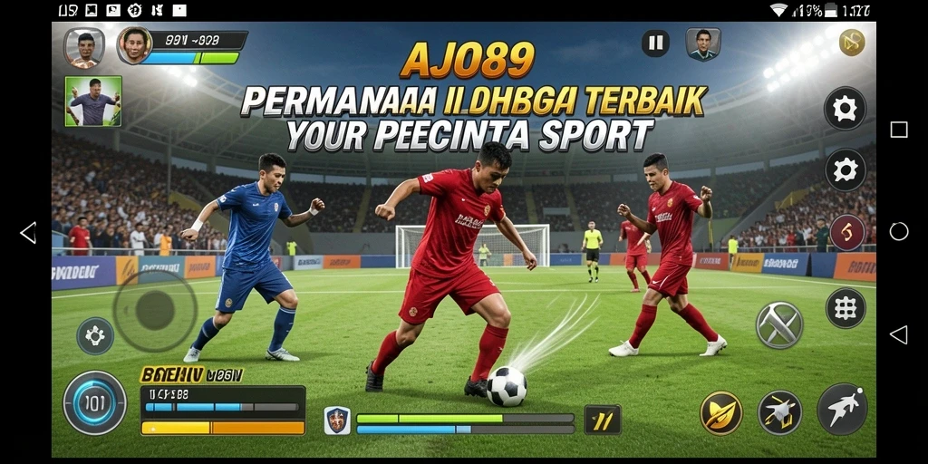 Tangkapan layar AJO89 menampilkan aksi seru dalam pertandingan olahraga.