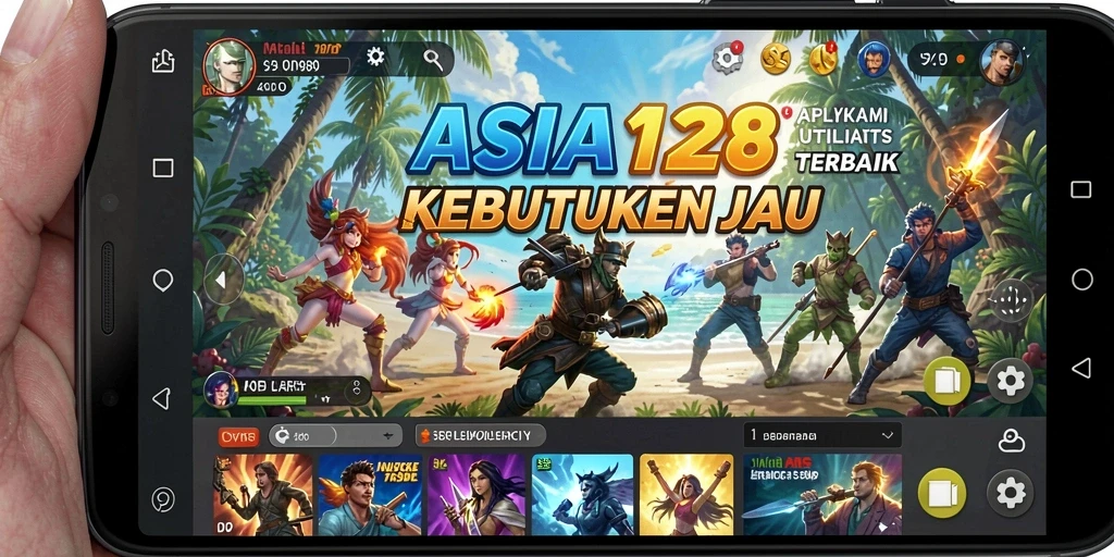 Tampilan utama ASIA128 dengan fitur utilitas lengkap.