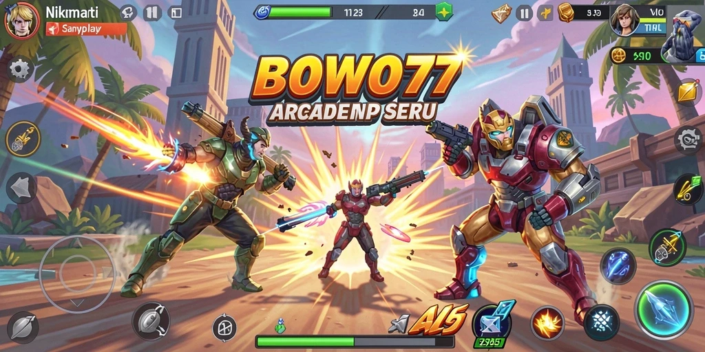 Tangkapan layar gameplay <strong>BOWO77</strong> menunjukkan aksi seru dan menantang di dalam game Arcade.