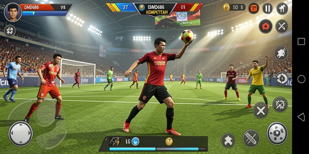 Tampilan gameplay DMD686 yang menegangkan dan kompetitif.