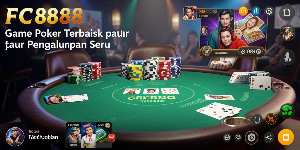 Screenshot gameplay Poker seru di aplikasi FC888.