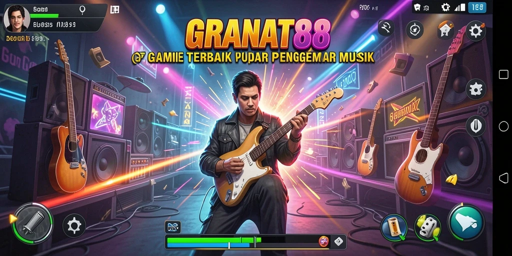 Screenshot menampilkan gameplay seru GRANAT88 dengan berbagai tantangan musik.