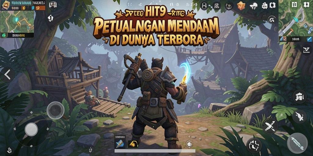 Screenshot menampilkan pemain menjelajahi dunia terbuka yang indah.