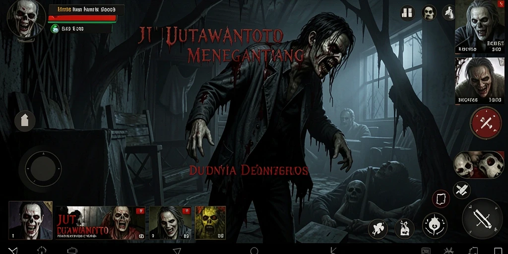 Screenshot utama JUTAWANTOTO menampilkan suasana gameplay yang menyeramkan.