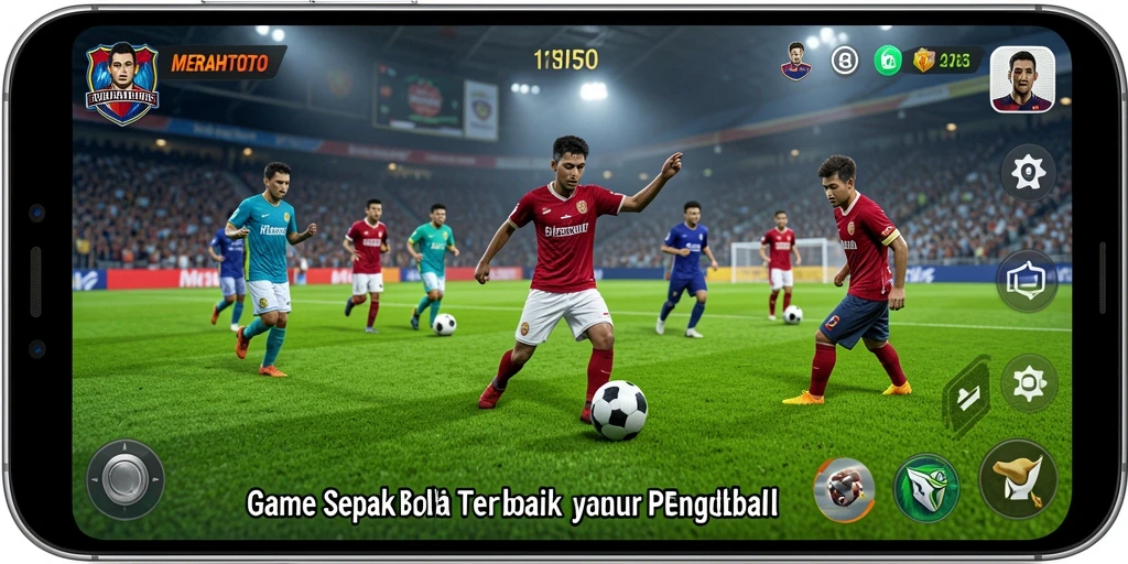 Tampilan gameplay yang menarik dari MERAHTOTO saat pertandingan sepak bola berlangsung.