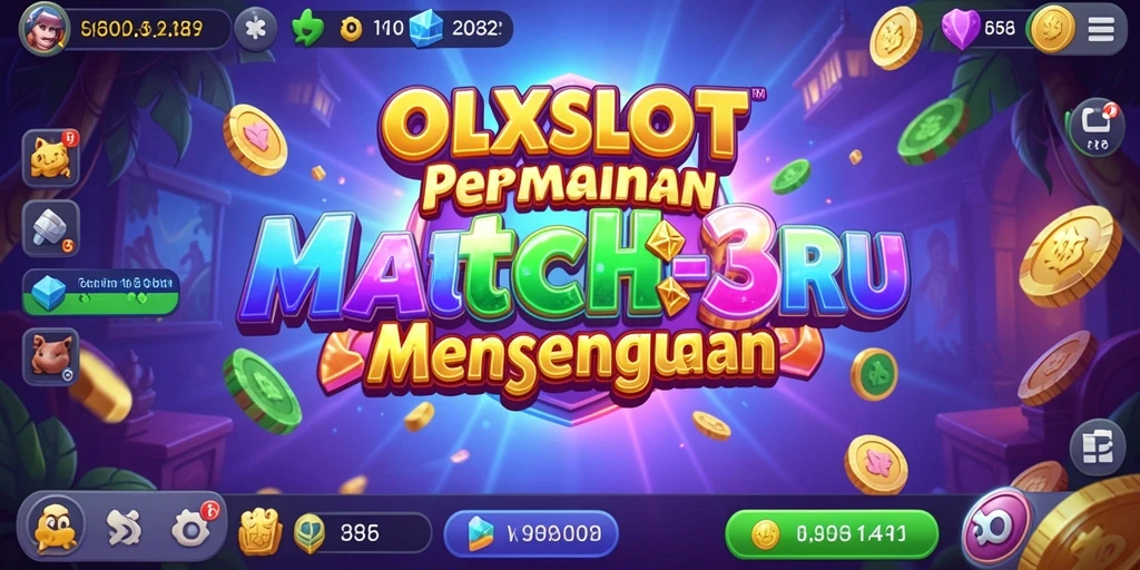 Tampilan gameplay OLXSLOT dengan grafik cerah dan simbol yang menarik.