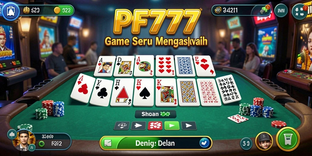 Tampilan gameplay PF777 yang mengasyikkan dengan grafis domino yang menawan.