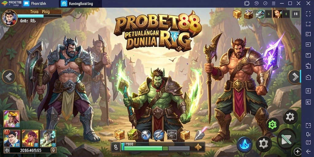 Tangkapan layar PROBET88 menampilkan aksi mendebarkan dalam pertempuran RPG.