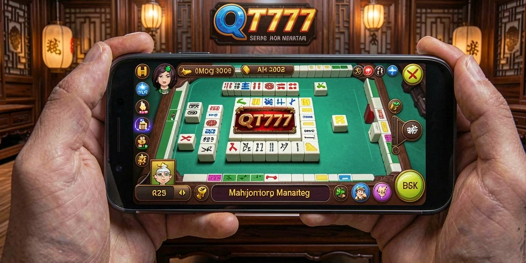 Tampilan gameplay Mahjong di QT777 yang seru dan menarik.