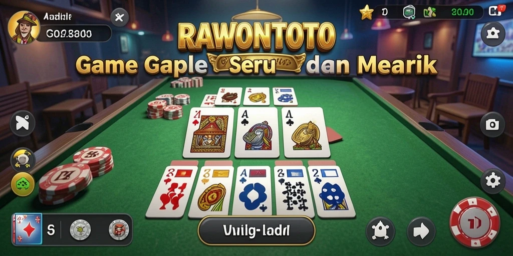 Tampilan gameplay RAWONTOTO dengan serunya bermain Gaple.