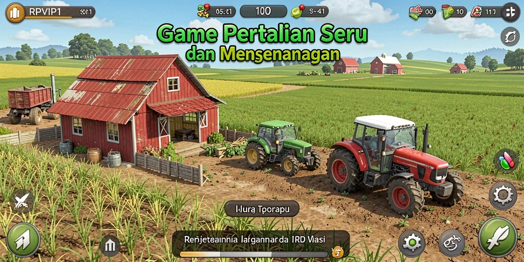 Tampilan gameplay RPVIP1 dengan aktivitas pertanian yang seru.