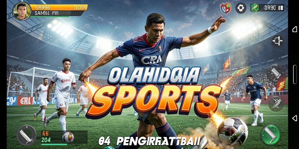 Screenshot gameplay SR996 menunjukkan aksi olahraga yang mendebarkan.