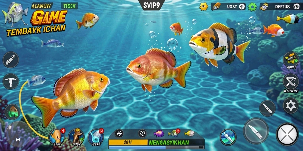 Tampilan screenshot game Tembak Ikan SVIP9 yang menakjubkan.