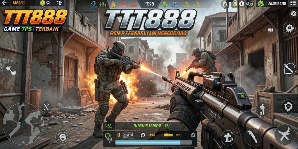 Screenshot gameplay TTT888 menampilkan pertempuran intens dan aksi mendebarkan.