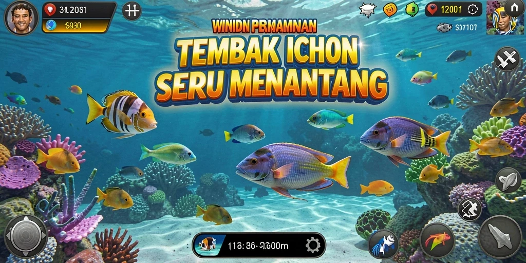 Tampilan gameplay menarik dalam WINIDN Tembak Ikan.
